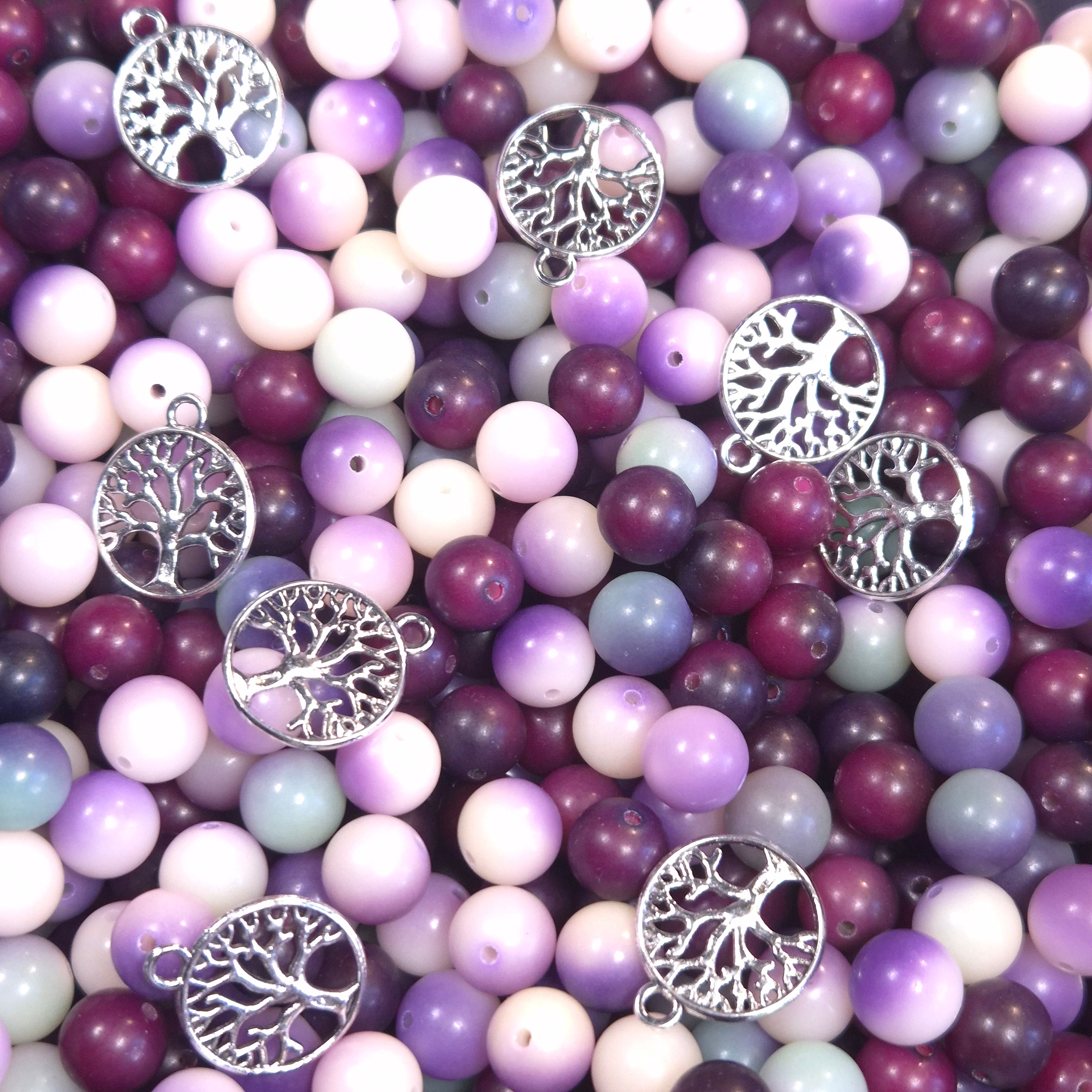 Nirvana Plum Bodhi bead mix
