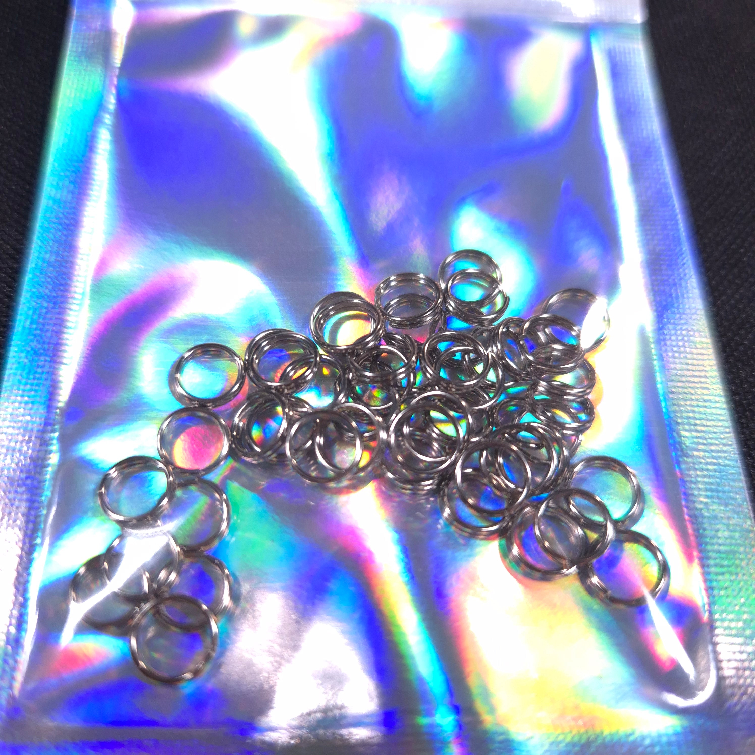 Split rings silver 50 pieces