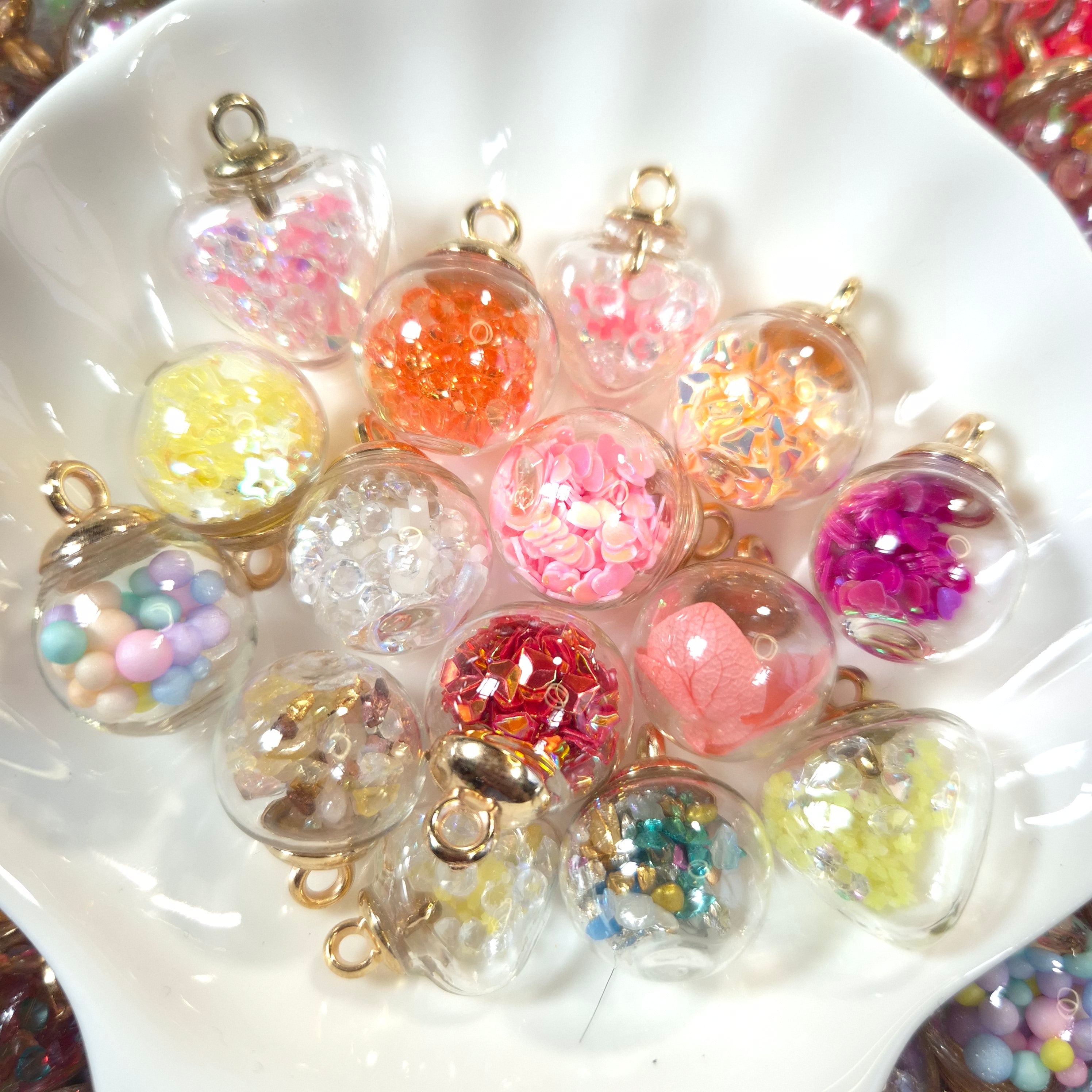 Glass bubble pendant beads