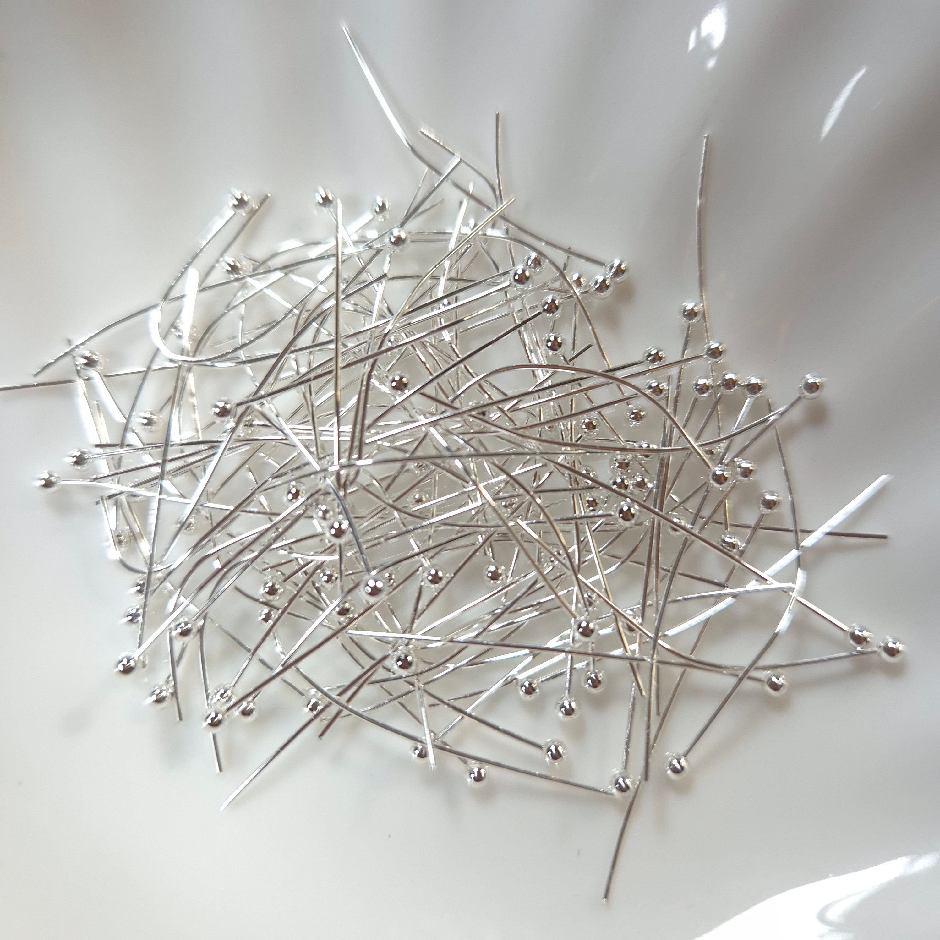Balled heads pin silver